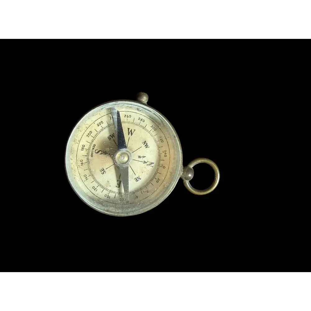 Antique German Brass Pocket Compass Maritime Nautical 